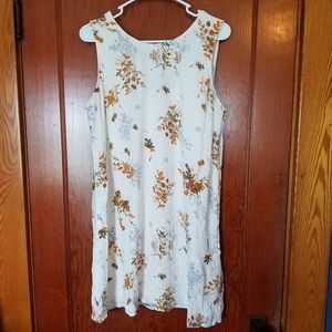 maurices dress white with floral design